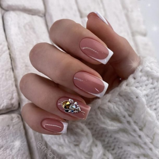 55 Stunning Nail Designs with Diamonds That Will Make You Shine - Your ...