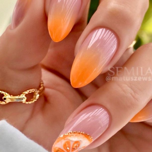 20 Fun and Bright Orange Nail Art Designs for Citrus Lovers Your