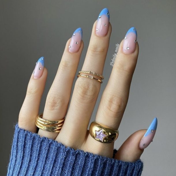 30 Blue French Tip Nails for a Chic and Sophisticated Look Your