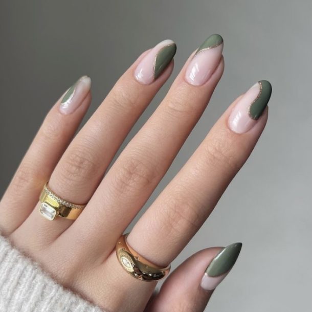 55 Gorgeous Olive Green Nails That Will Upgrade Your Look - Your Classy ...