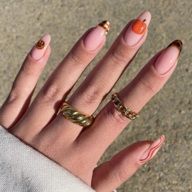 40 Adorable Pumpkin Nail Art Designs To Try This Fall Your Classy Look