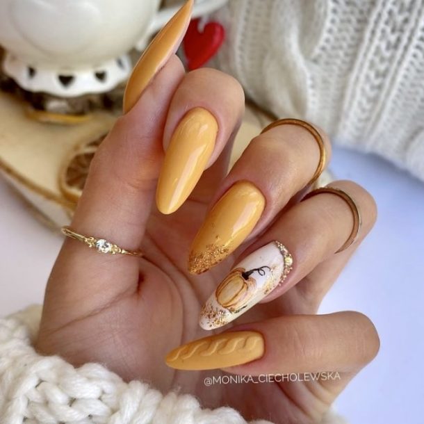 40 Adorable Pumpkin Nail Art Designs To Try This Fall Your Classy Look