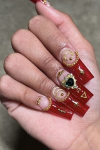 60 Gorgeous Red and Gold Nails for Women Who Love to Shine - Your ...